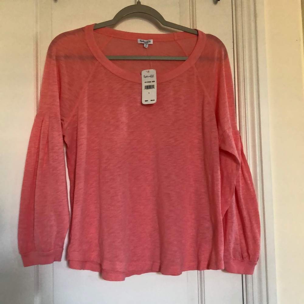 NWT splendid boat neck balloon sleeve jersey tee